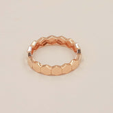 Hexa Rose Gold Band Ring 2 Grams , 18KT Gold